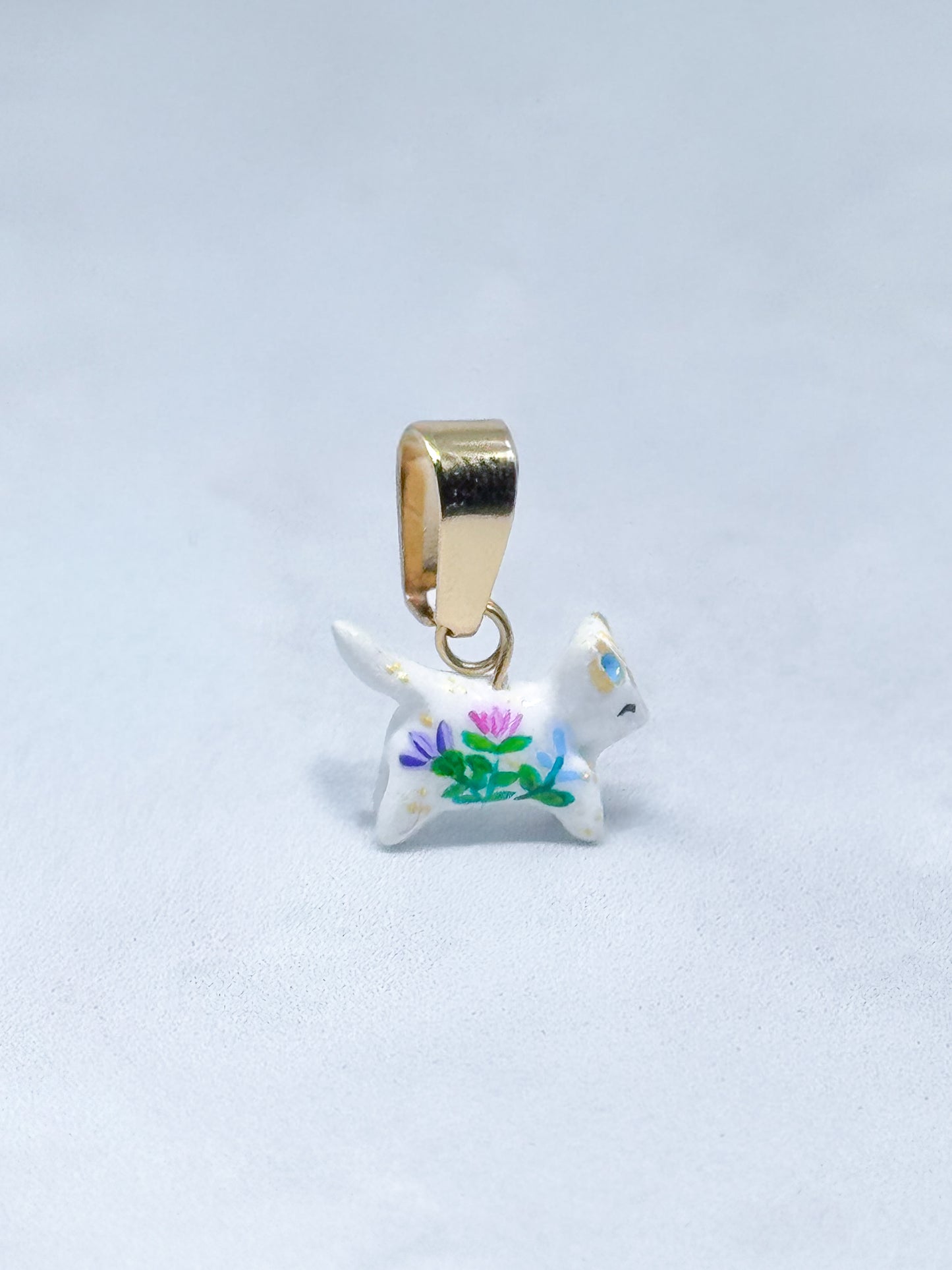 Dije Gatito Blanco Mini Fauna