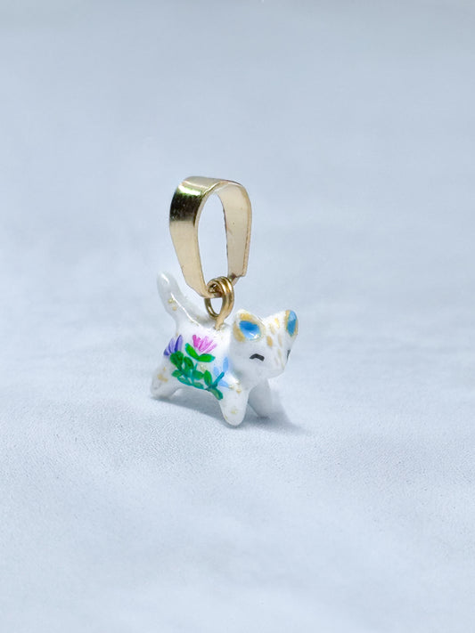 Dije Gatito Blanco Mini Fauna