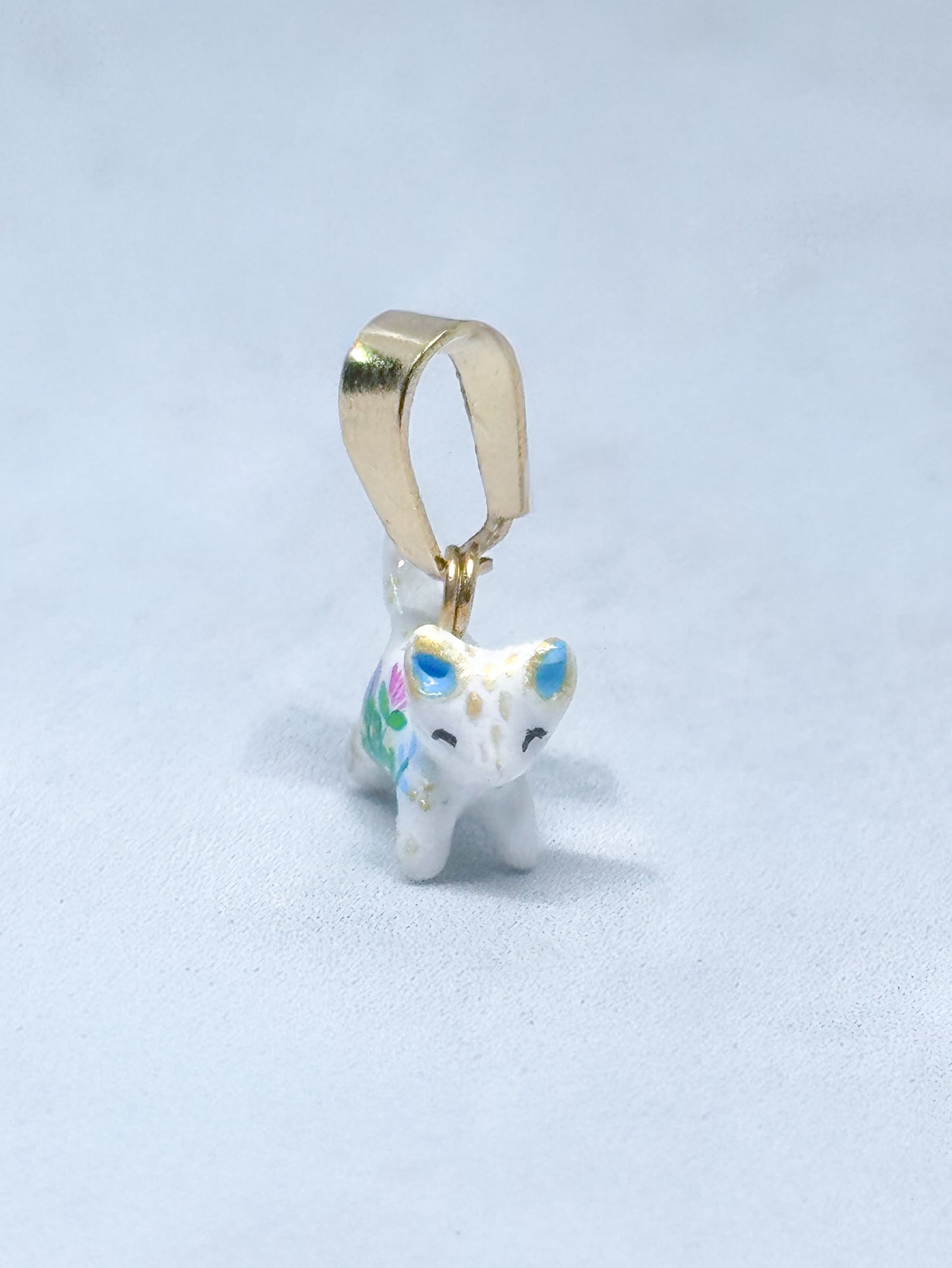 Dije Gatito Blanco Mini Fauna