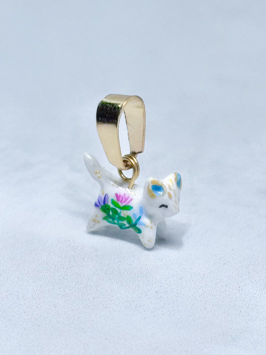 Dije Gatito Blanco Mini Fauna