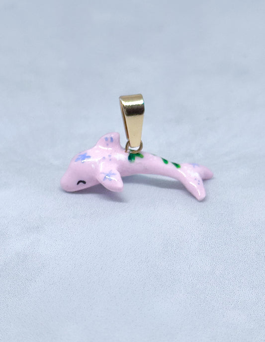 Dije Delfín Rosado Mini Fauna